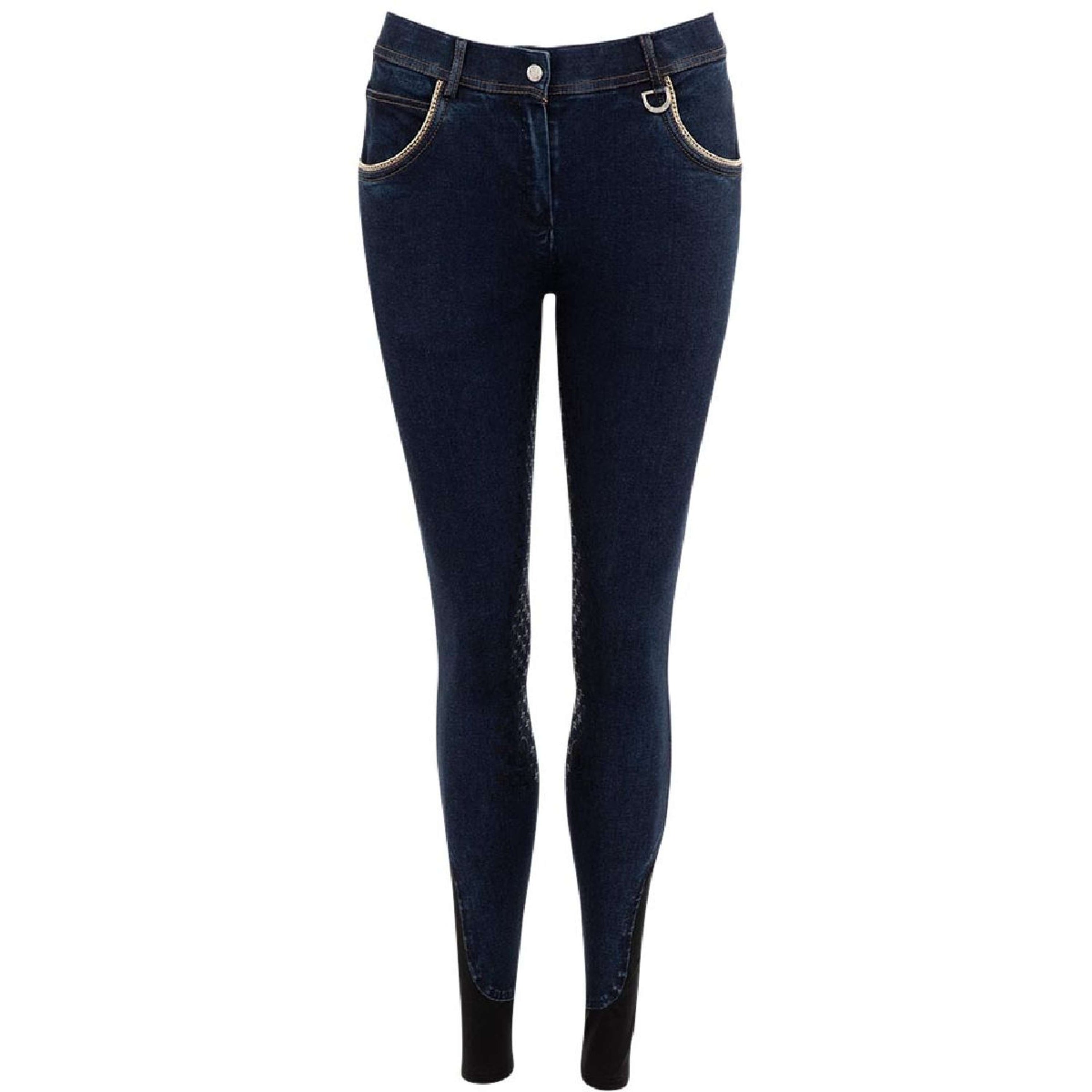 BR Breeches Maxima Silicon Seat Dark Denim