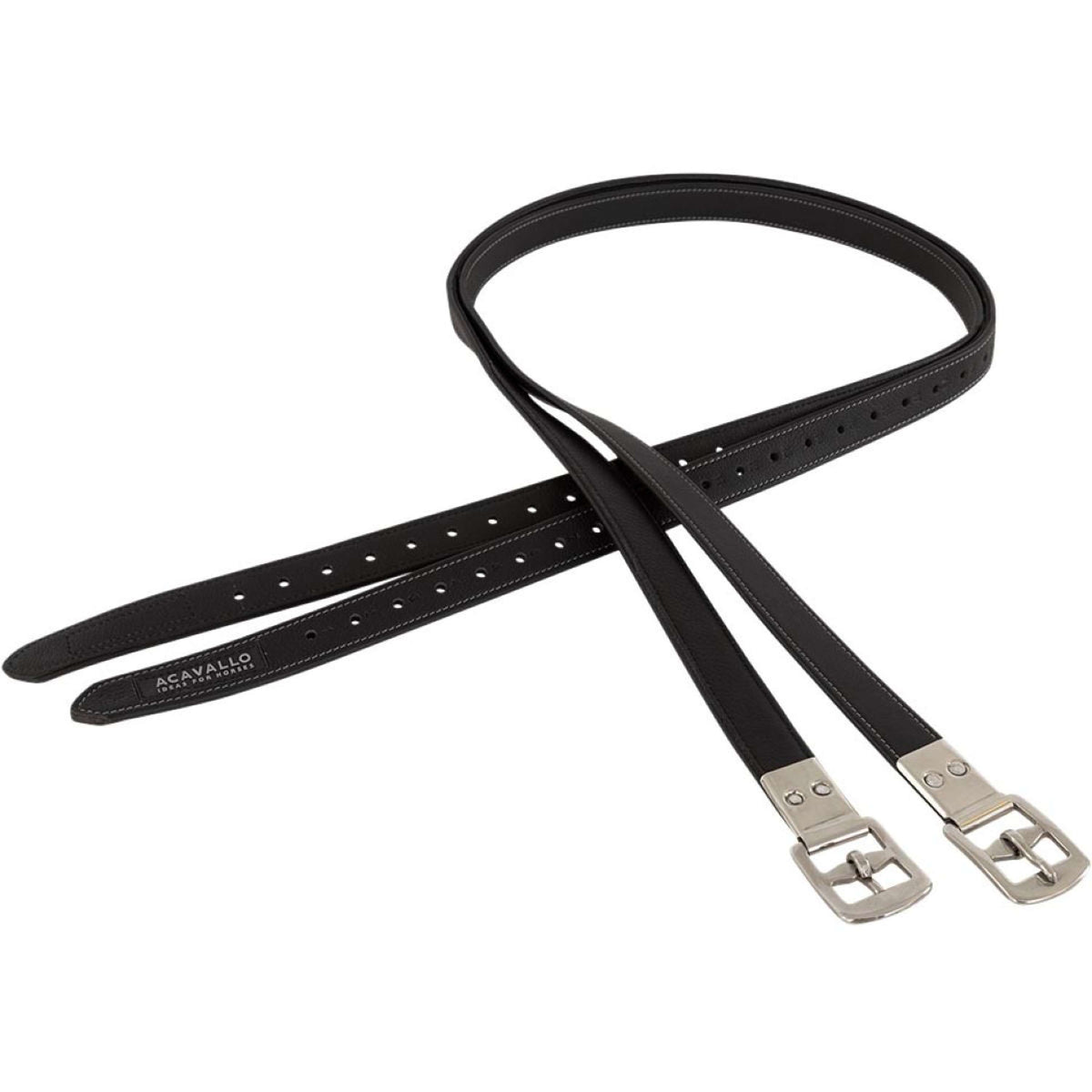 Acavallo Stirrup Straps Soft Black