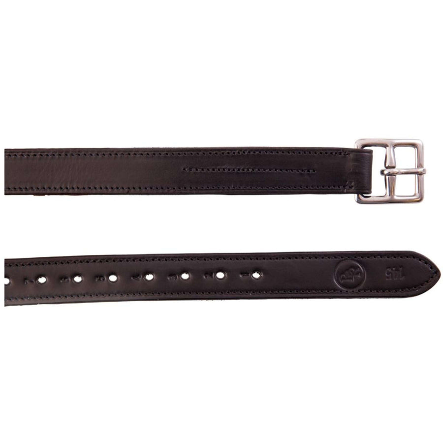 BR Stirrup Straps Leather Nylon Soft Stainless Steel Buckles Black