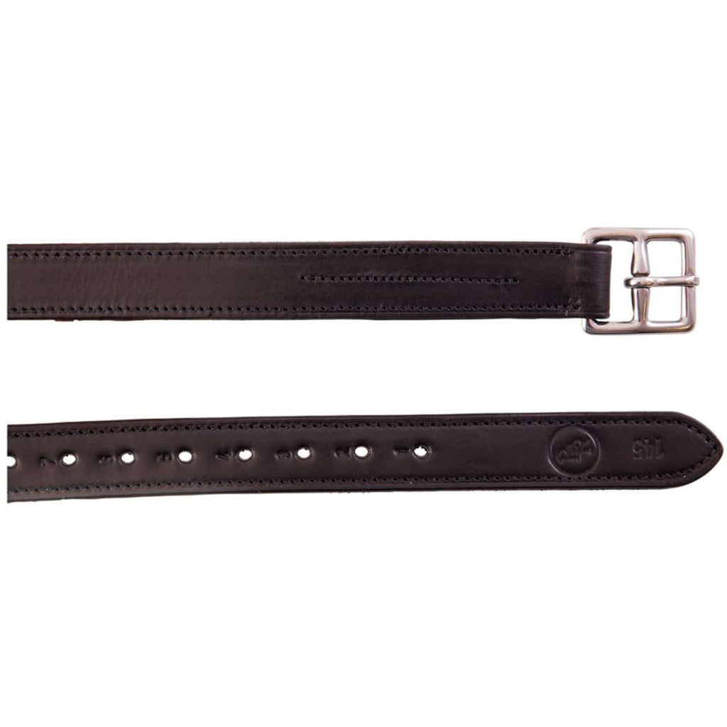 BR Stirrup Straps Leather Nylon Soft Stainless Steel Buckles Black