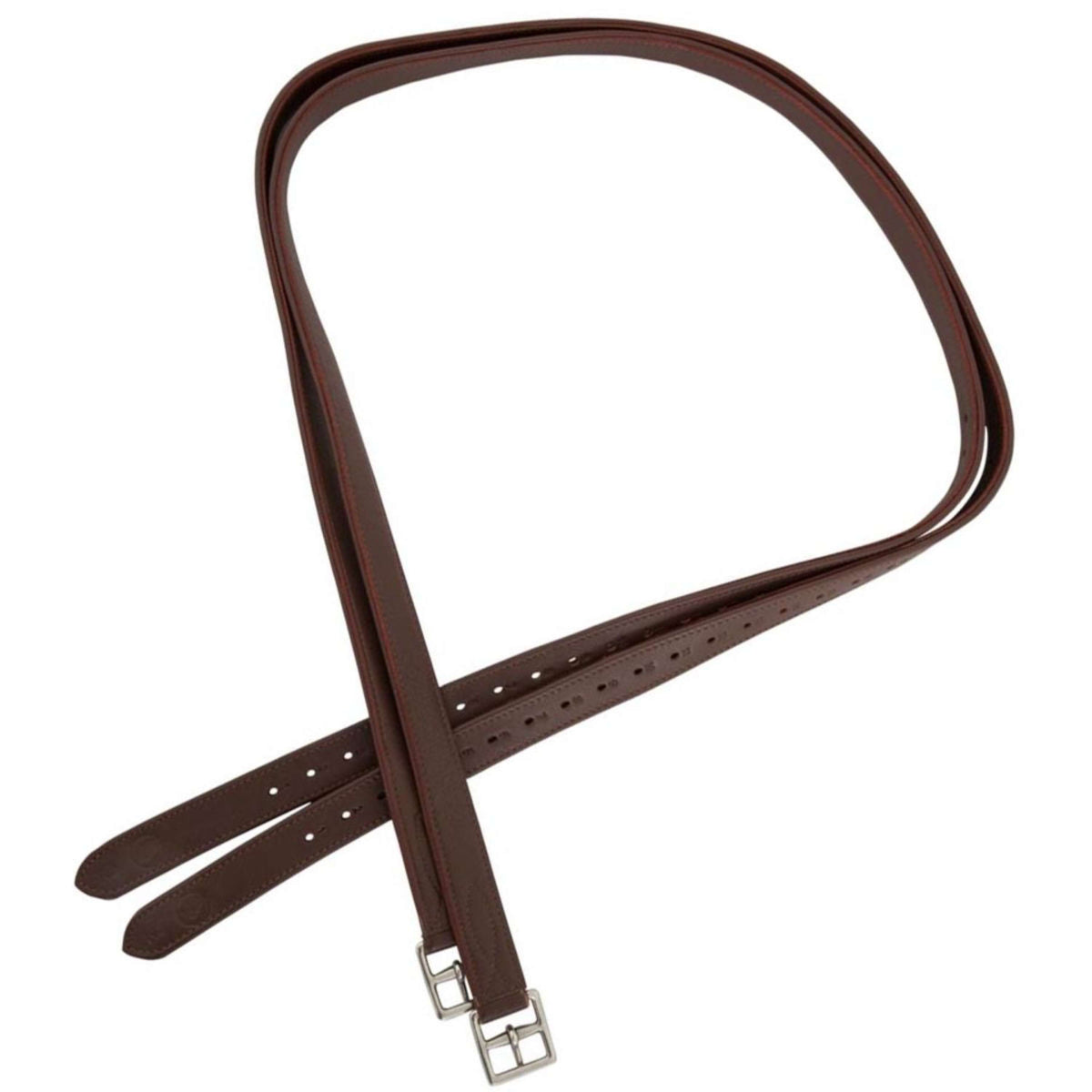 BR Stirrup Straps Nylon and Soft Stainless Steel Buckles Oak/Silver