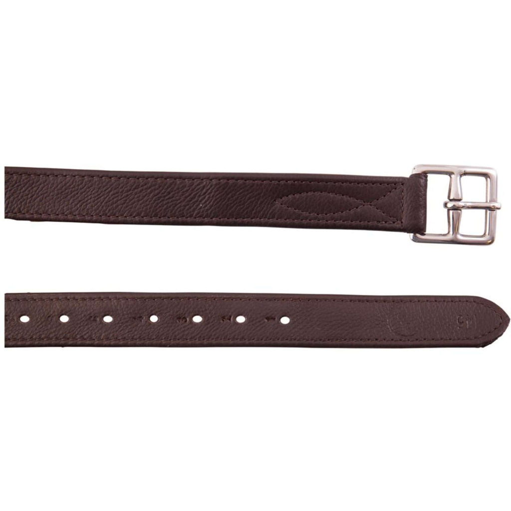 BR Stirrup Straps Nylon and Soft Stainless Steel Buckles Brown/Silver