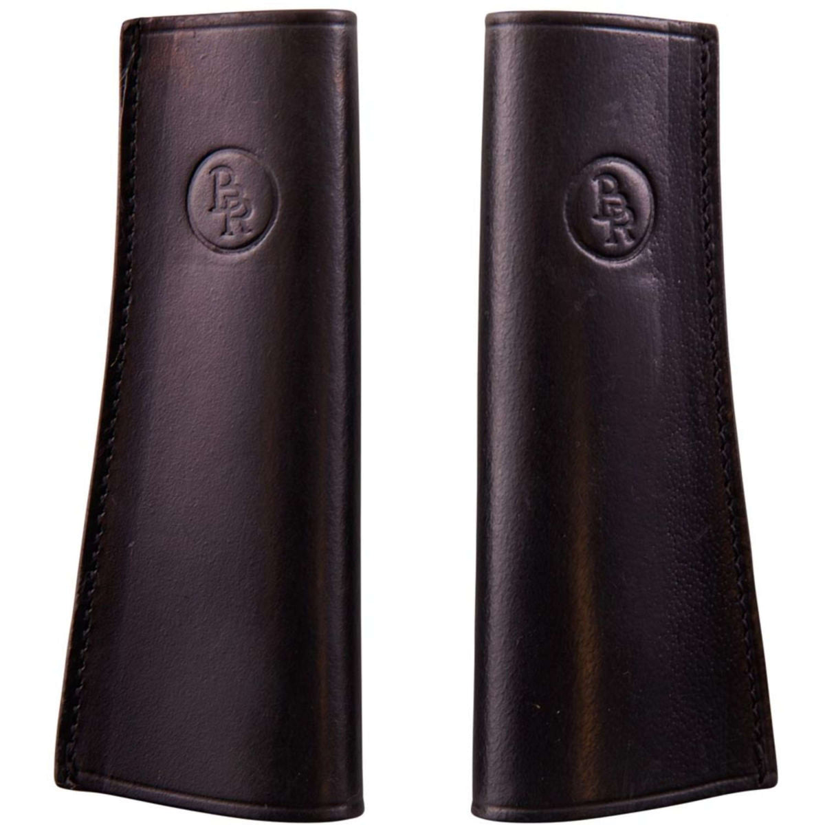 BR Stirrup Strap Covers Leather Tight and Shaped per Pair Black