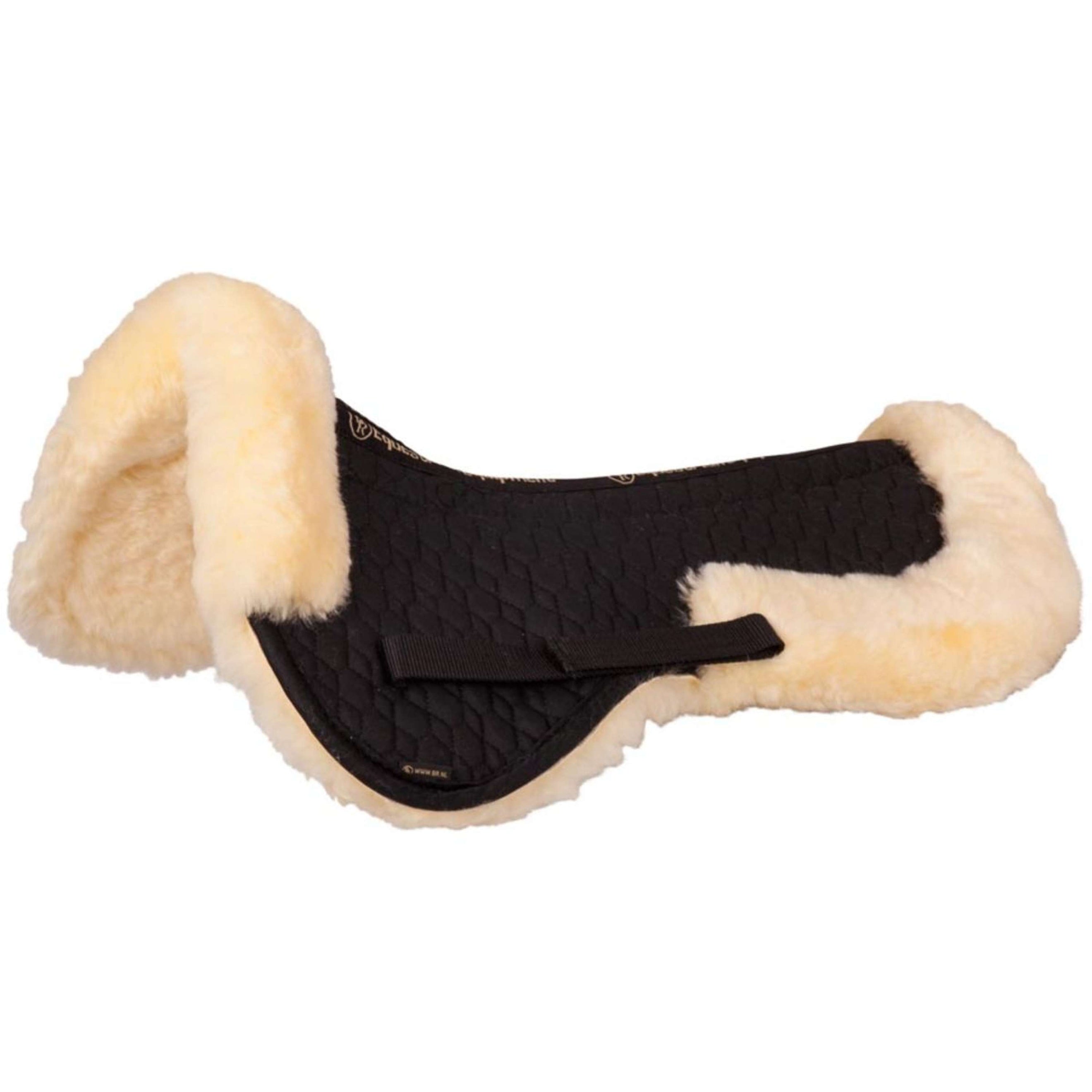 BR Half Pad Vertebral Canal Sheepskin Border Black/Natural