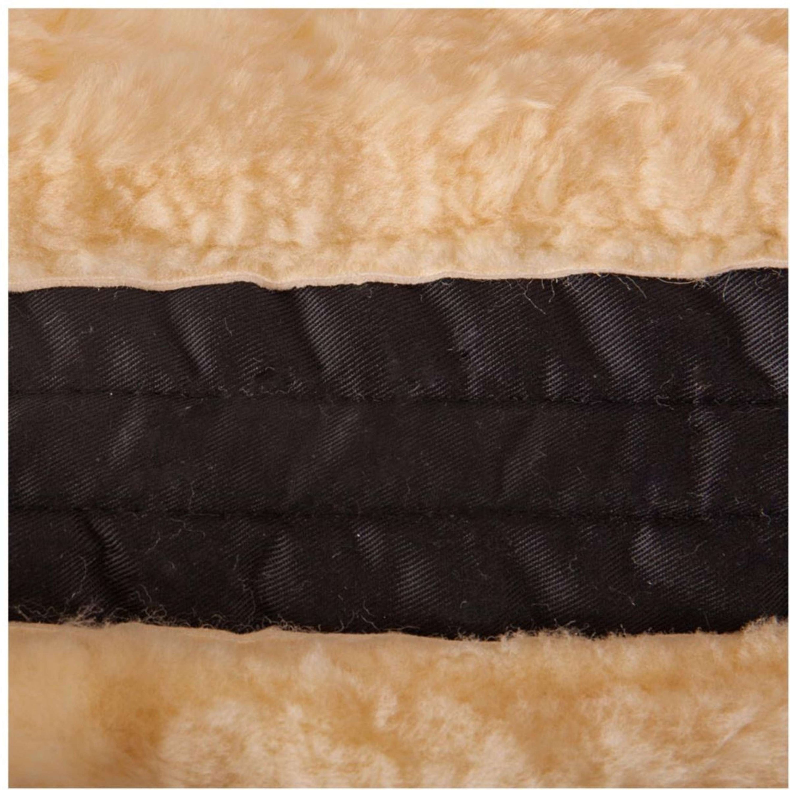 BR Half Pad Vertebral Canal Sheepskin Border Black/Natural