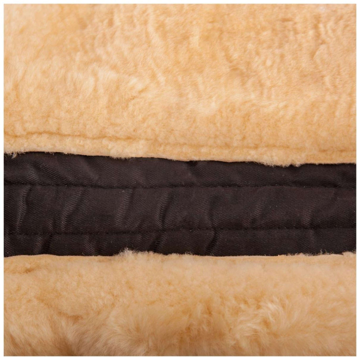 BR Half Pad Sheepskin Pillows Black/Natural