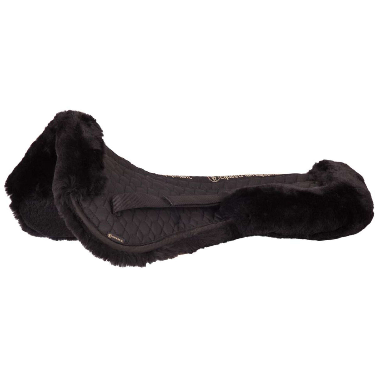 BR Half Pad Sheepskin Pillows Black