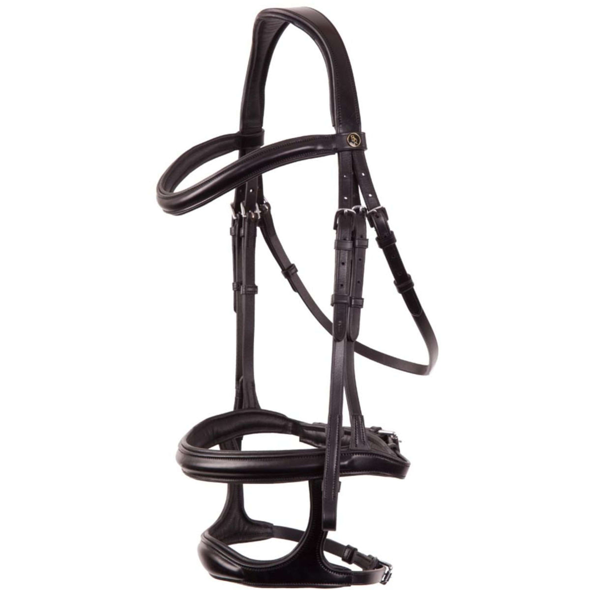 BR Bridle Bath Double Combi Noseband Black / Silver Full Black/Silver