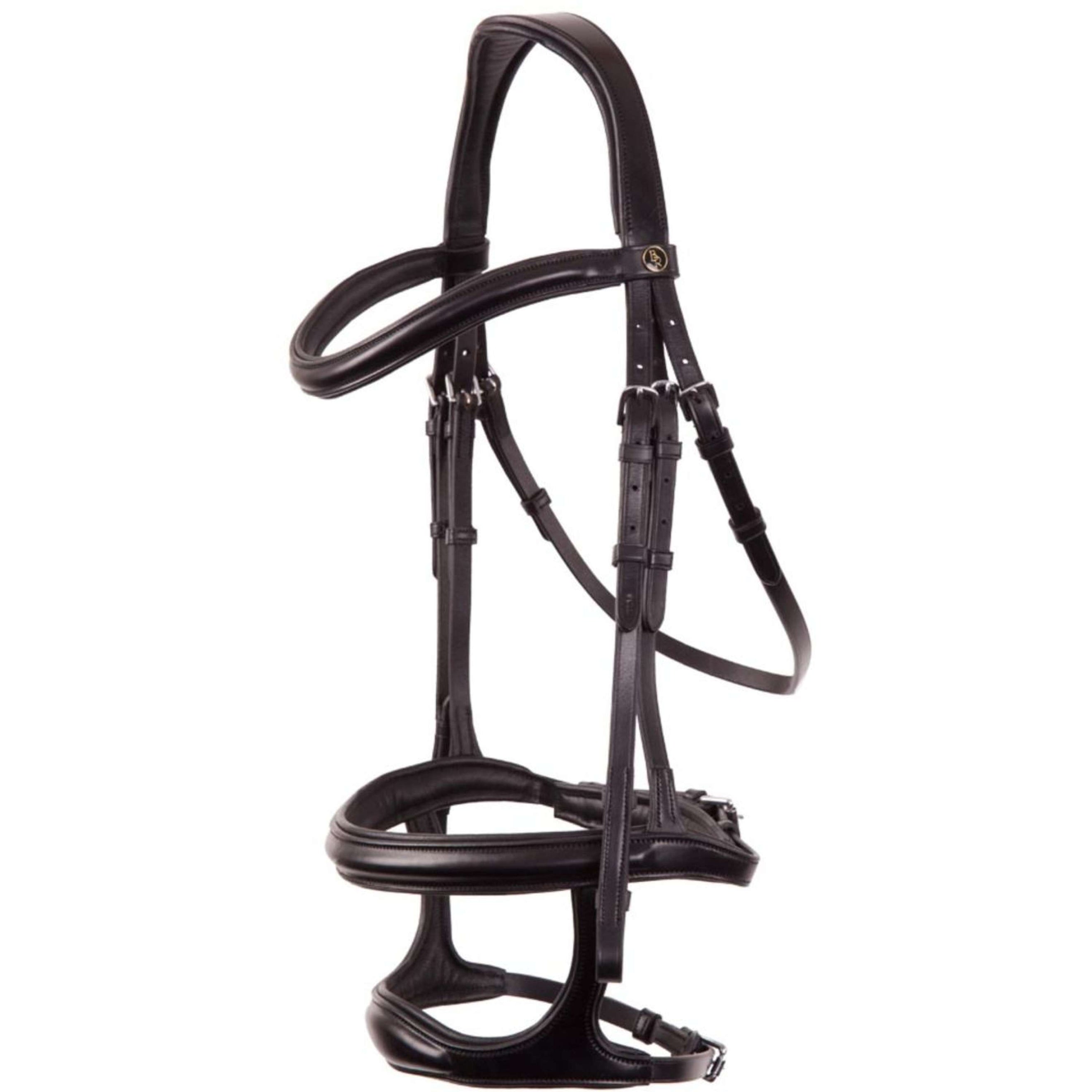 BR Bridle Bath Double Combi Noseband Black/Silver