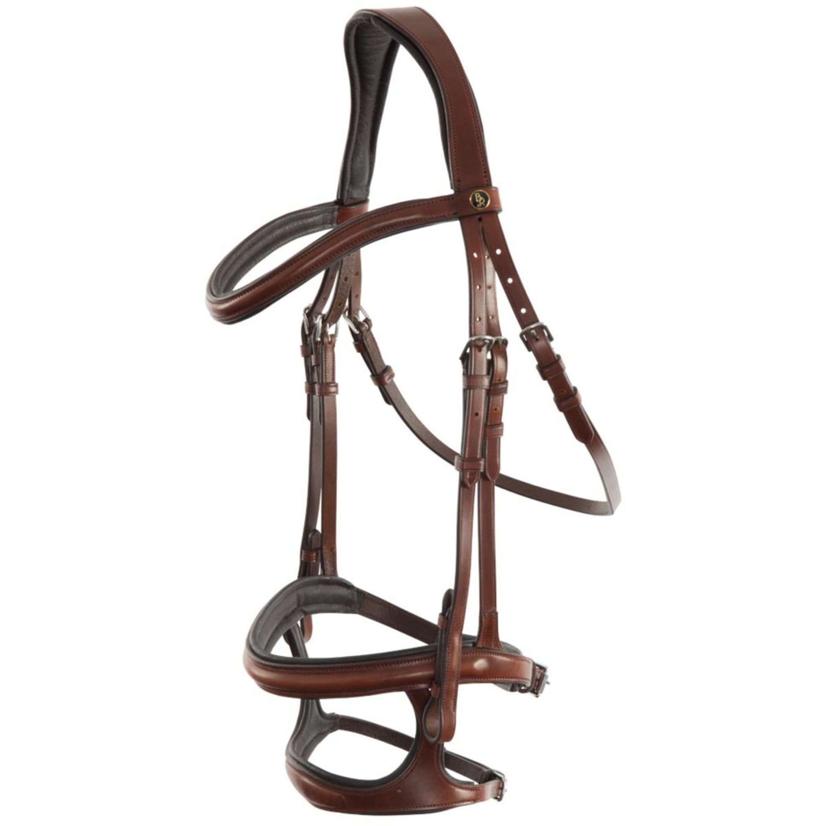 BR Bridle Bath Double Combi Noseband Oak/Silver