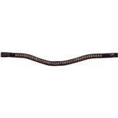 BR Browband Andes Curved Swarovski Black/Gold