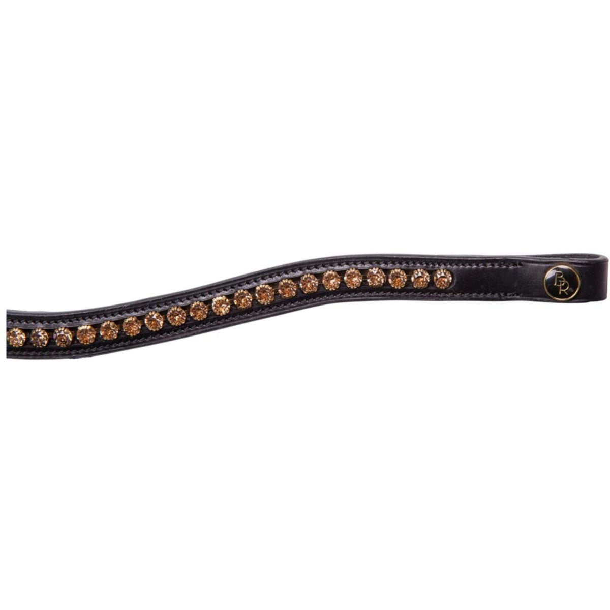 BR Browband Andes Curved Swarovski Black/Gold