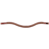 BR Browband Andes Curved Swarovski Tobacco/gold