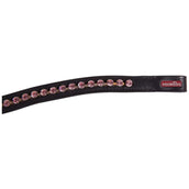 Premiere Browband Lyskamm Curved Crystal Black/Pink