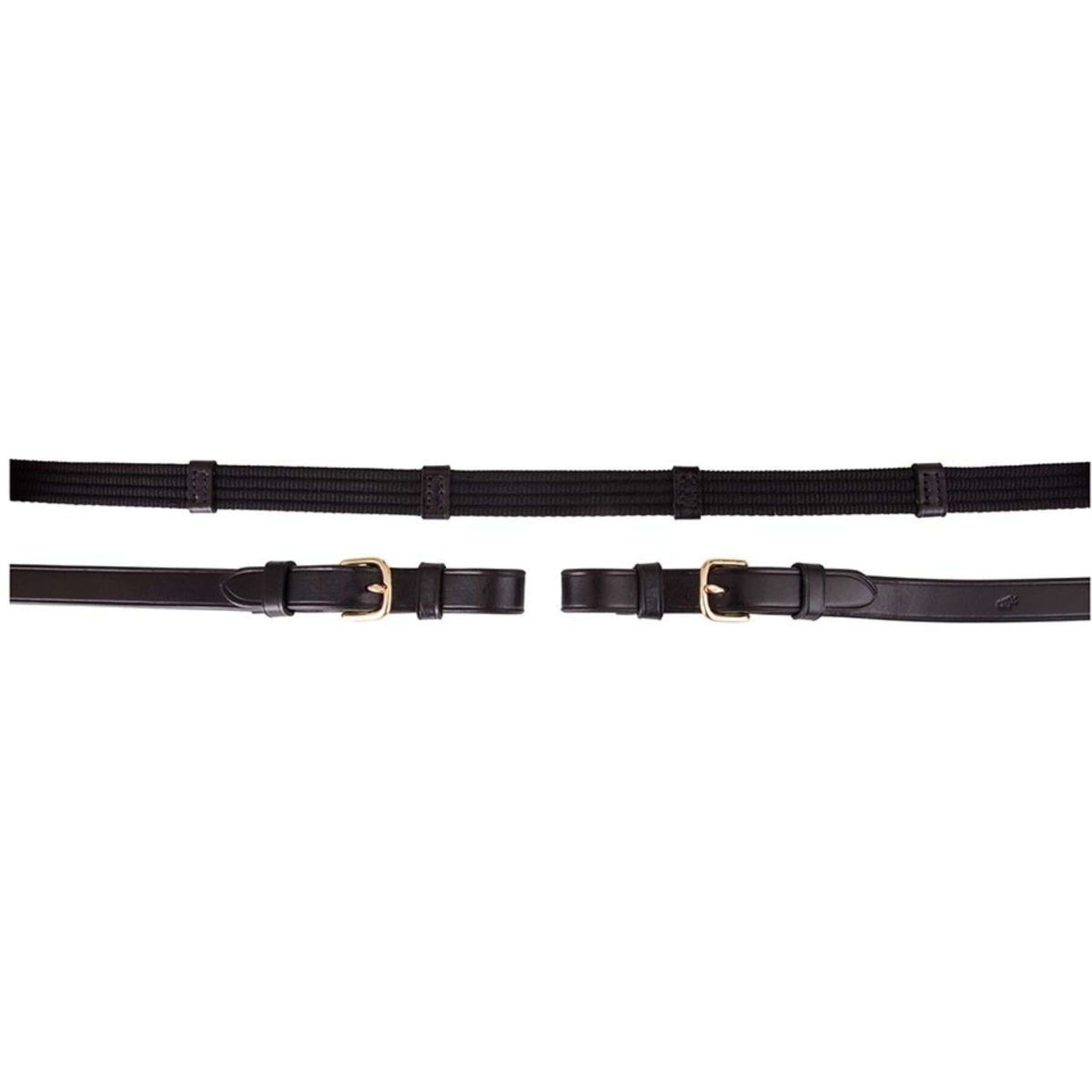 BR Rein Linen 19mm Round Buckle Black/Gold