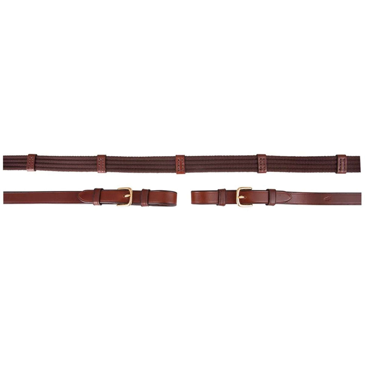 BR Rein Linen 19mm Round Buckle Tobacco/gold