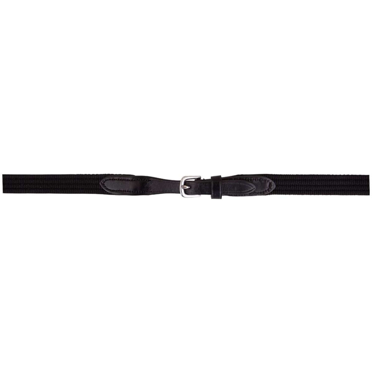 BR Rein Linen 19mm Blind/Round Buckle Black/Silver