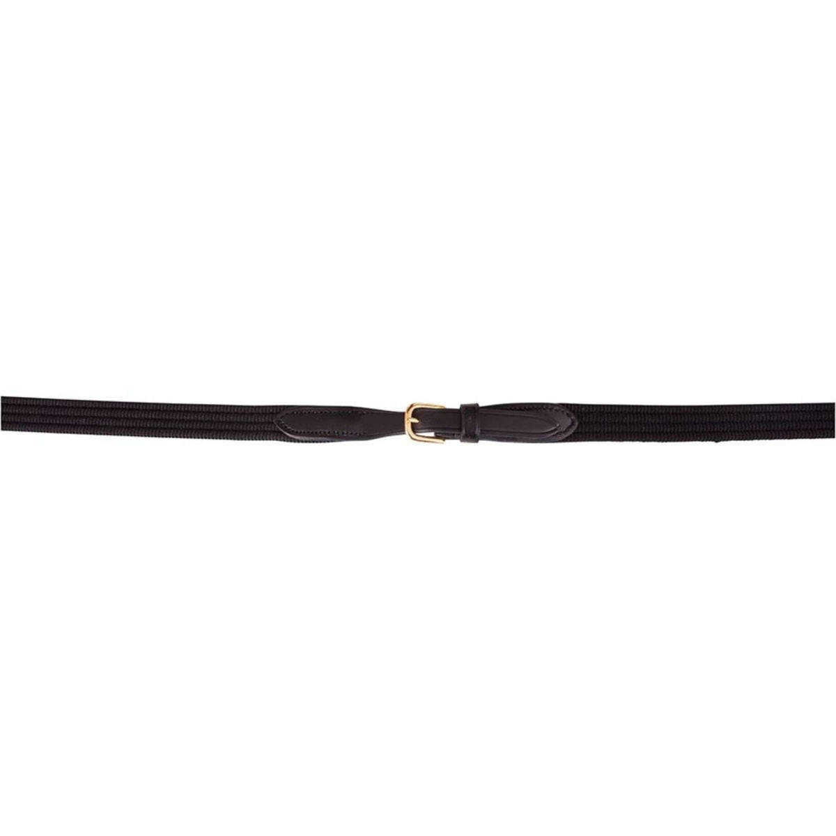 BR Rein Linen 19mm Blind/Round Buckle Black/Gold