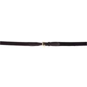 BR Rein Linen 19mm Blind/Round Buckle Black/Gold