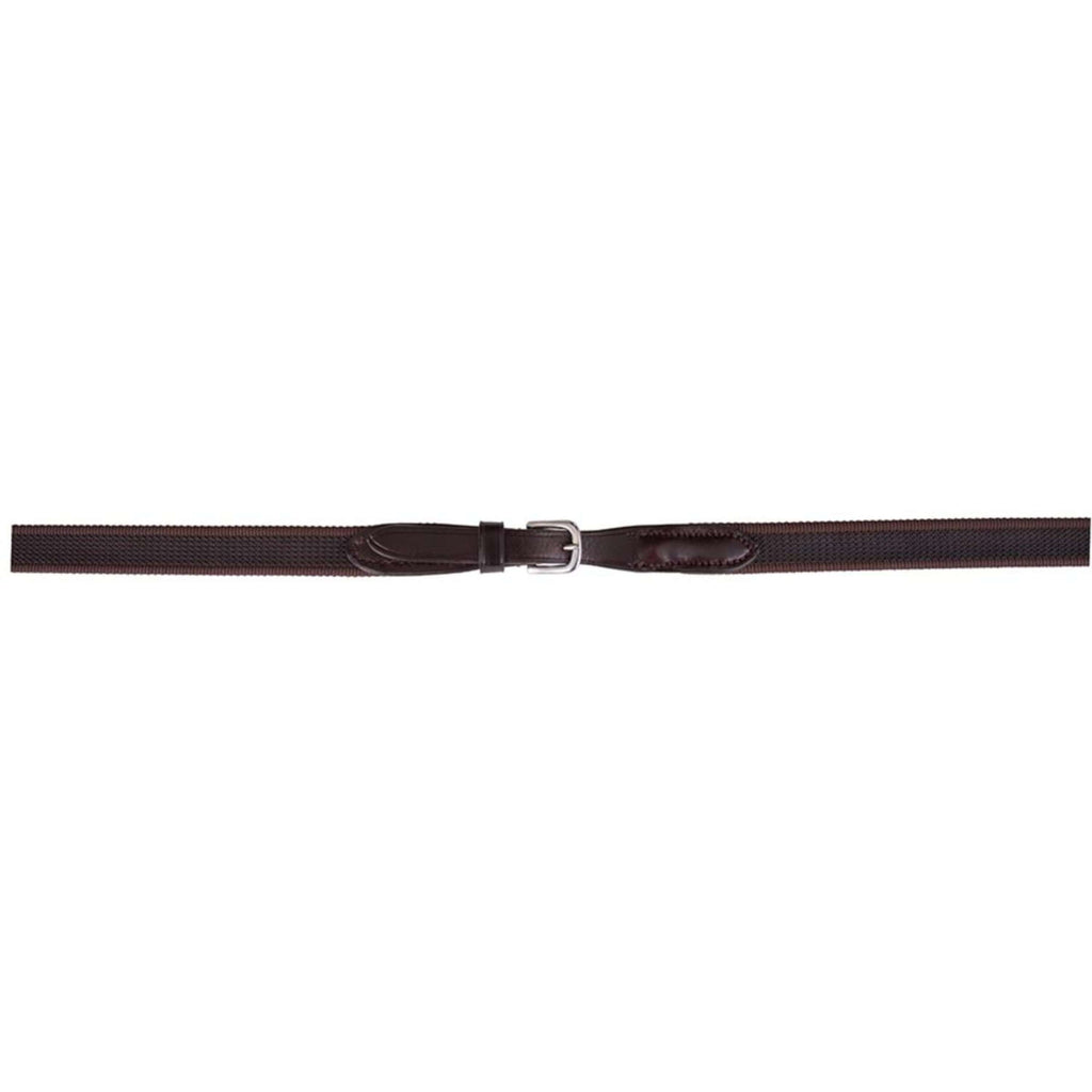 BR Rein Linen 19mm Anti-slip E Fastener Brown/Silver