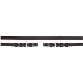 Premiere Rein Rubber with a Buckle Fastener Black