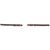 BR Dressage Girth Leather/Rubber Stoppers 16mm Oak/Silver