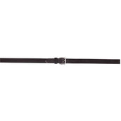 BR Dressage Girth Lacquer Leather / Rubber Stops 16mm Black