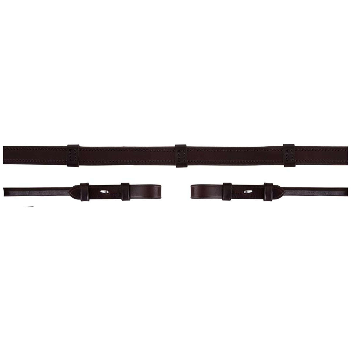 BR Dressage Reins Leather Anti-slip Brown