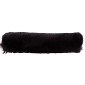 BR Nose Band Cover Sheepskin with Velcro Black