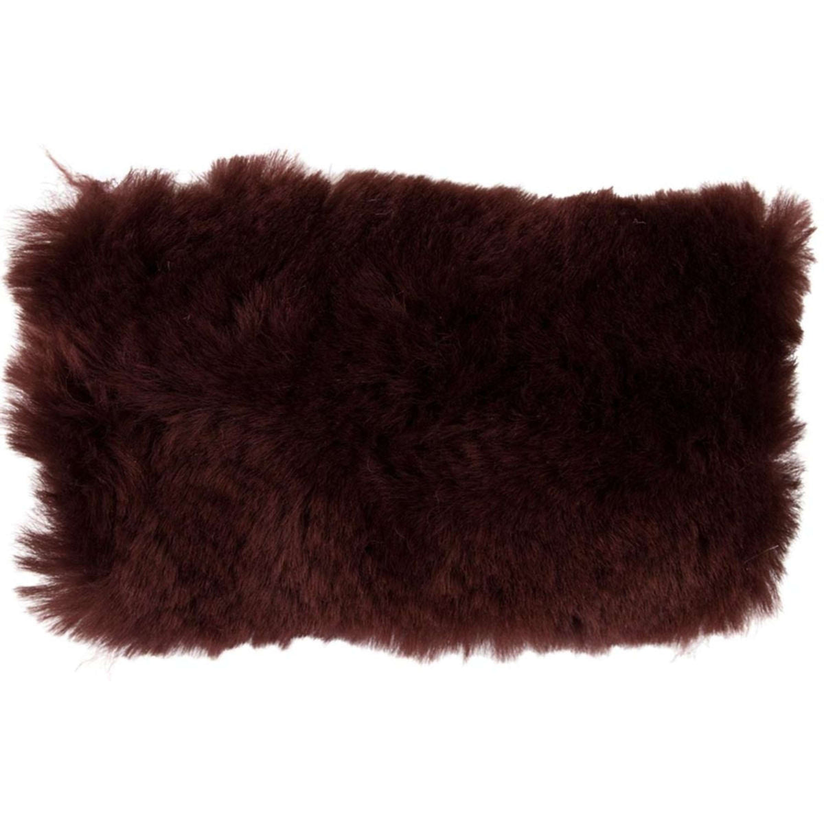 BR Curb Chain Guard Sheepskin 8cm Brown