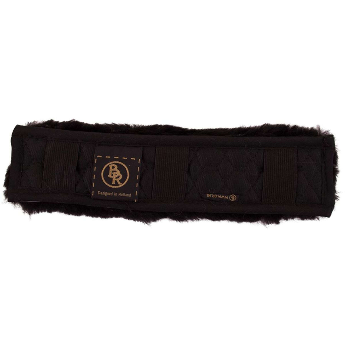 BR Nose Band Cover Sheepskin 28cm Black/Black