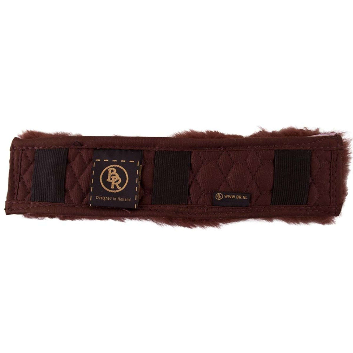 BR Nose Band Cover Sheepskin 28cm Brown