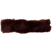 BR Nose Band Cover Sheepskin 28cm Brown