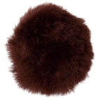 BR Nose Protector Sheepskin Mex with a Chain Brown