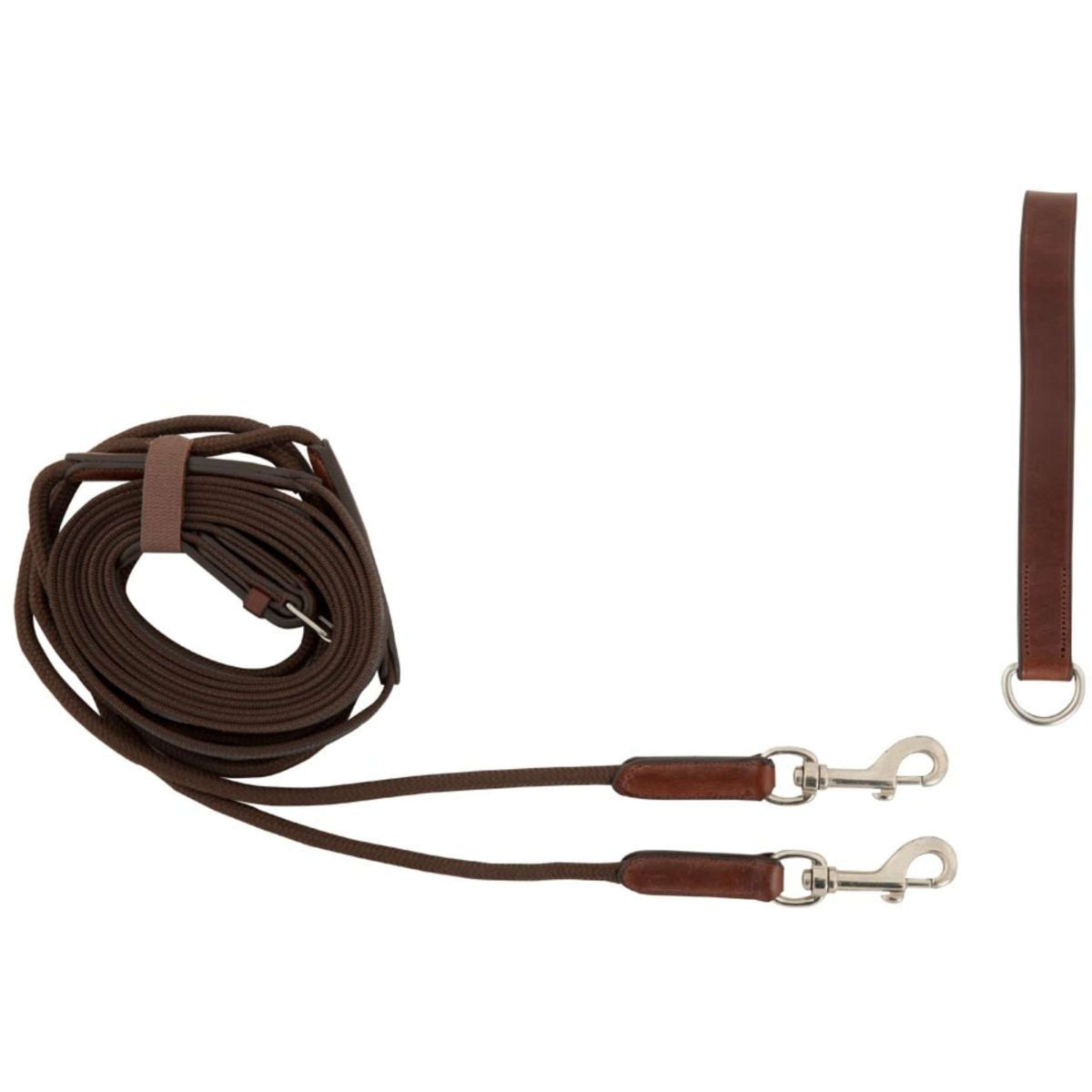 BR Draw Reins Blackpool Anti-Slip + String Oak/Silver