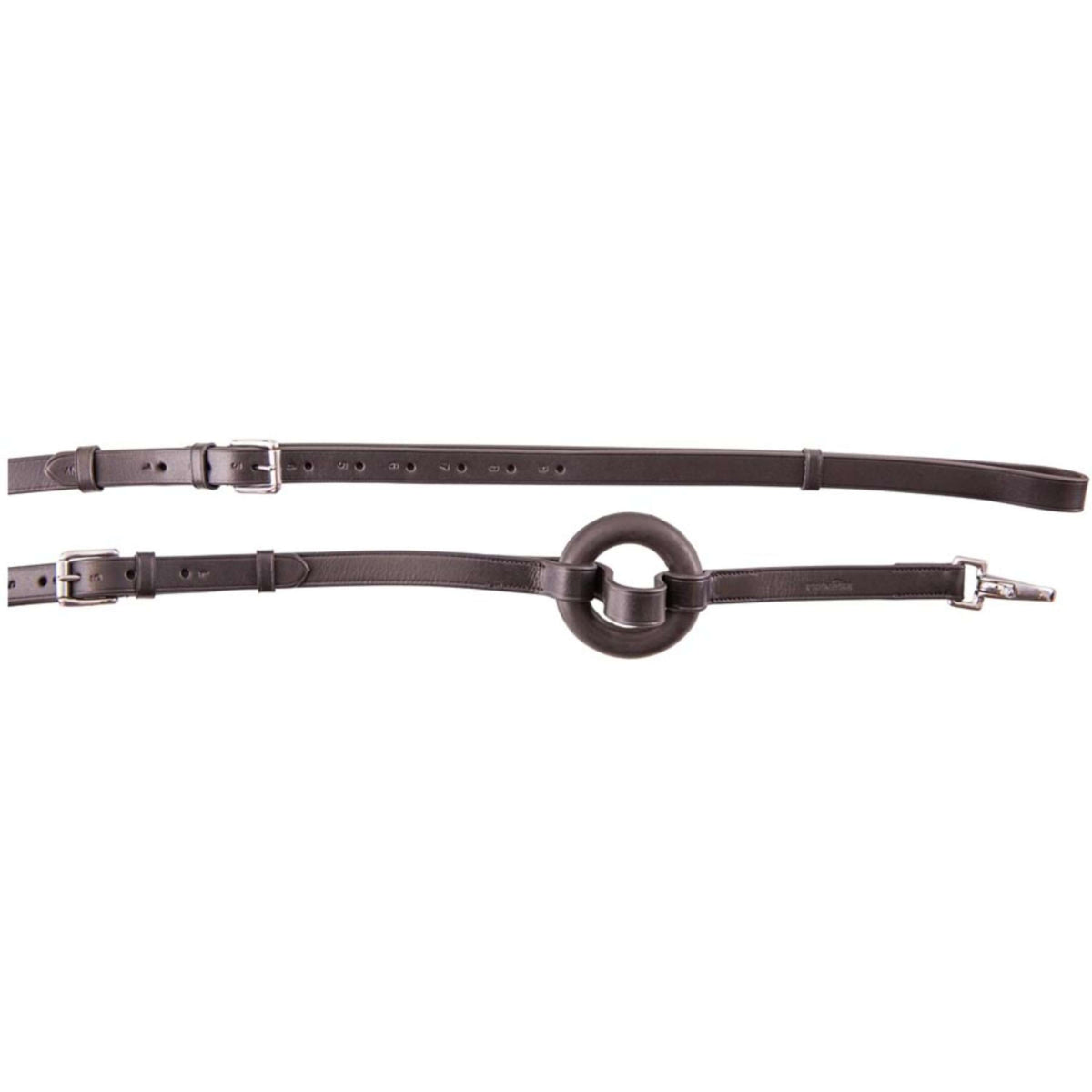 Premiere Side Rein with a Rubber Ring Black