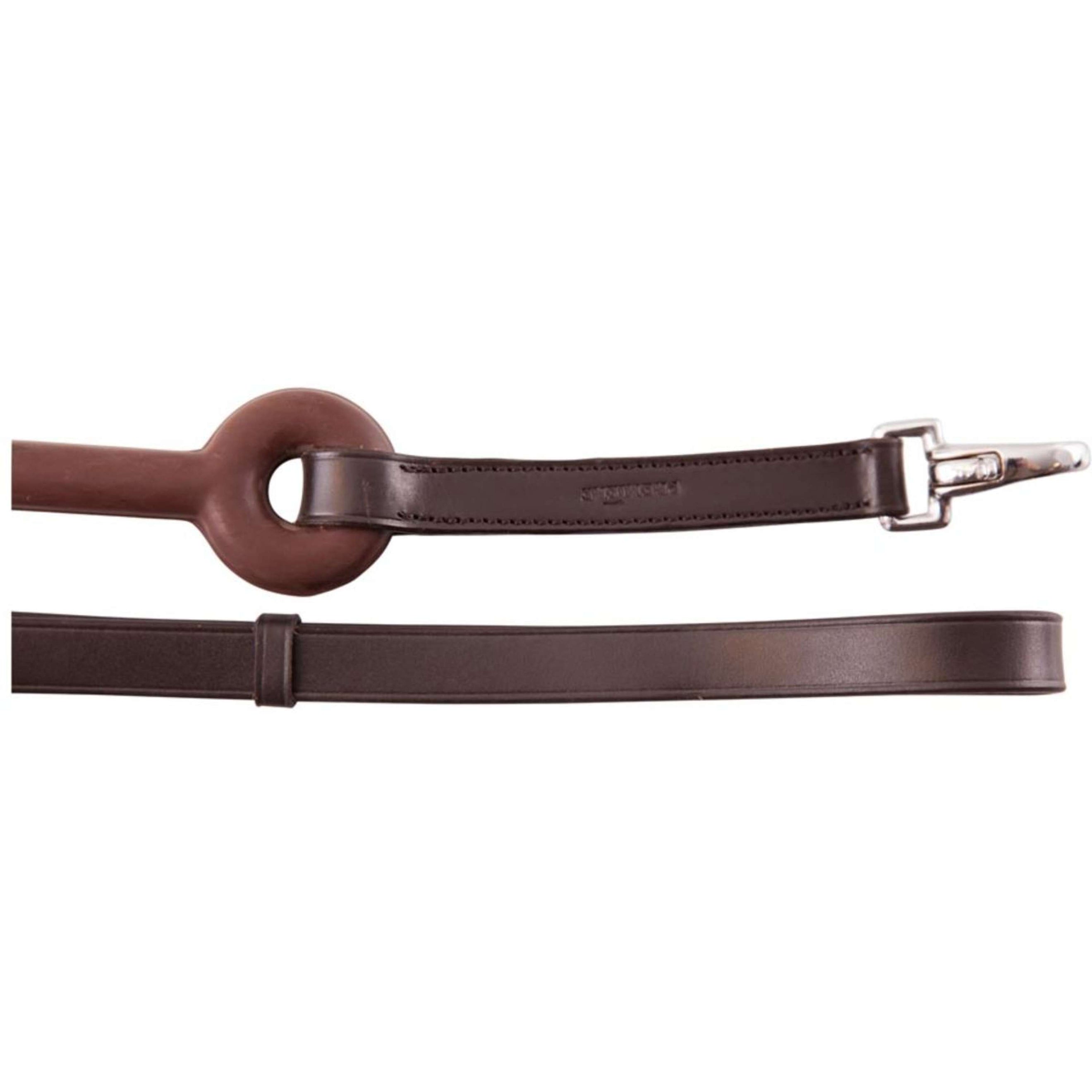 Premiere Side Rein with Long Rubbers Brown