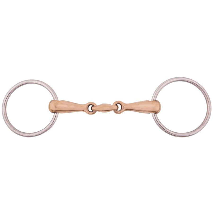 BR Loose Ring Snaffle Solid Cuprion 18mm Double RVS