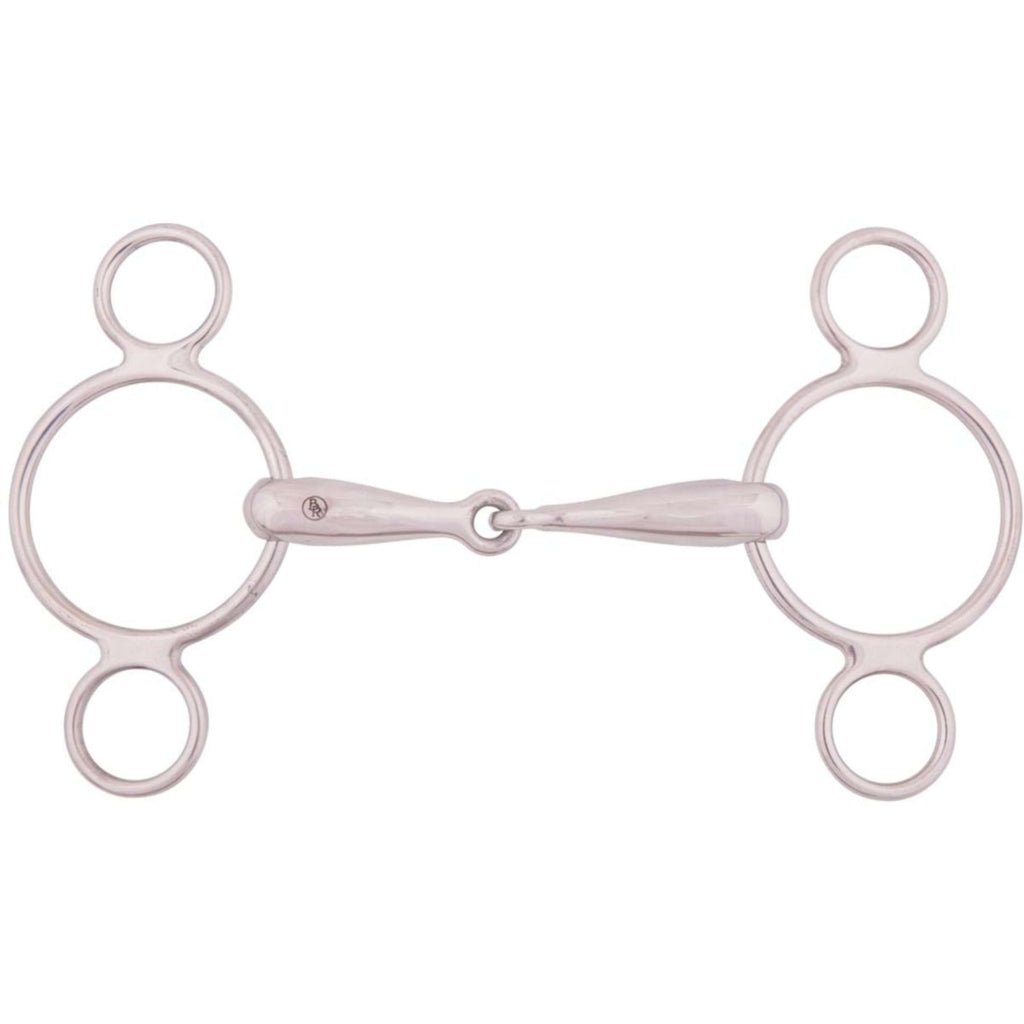 BR Loose Ring Snaffle 3-Rings Solid 18mm Stainless Steel