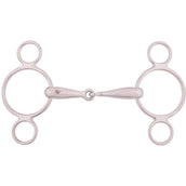 BR Loose Ring Snaffle 3-Rings Solid 18mm Stainless Steel