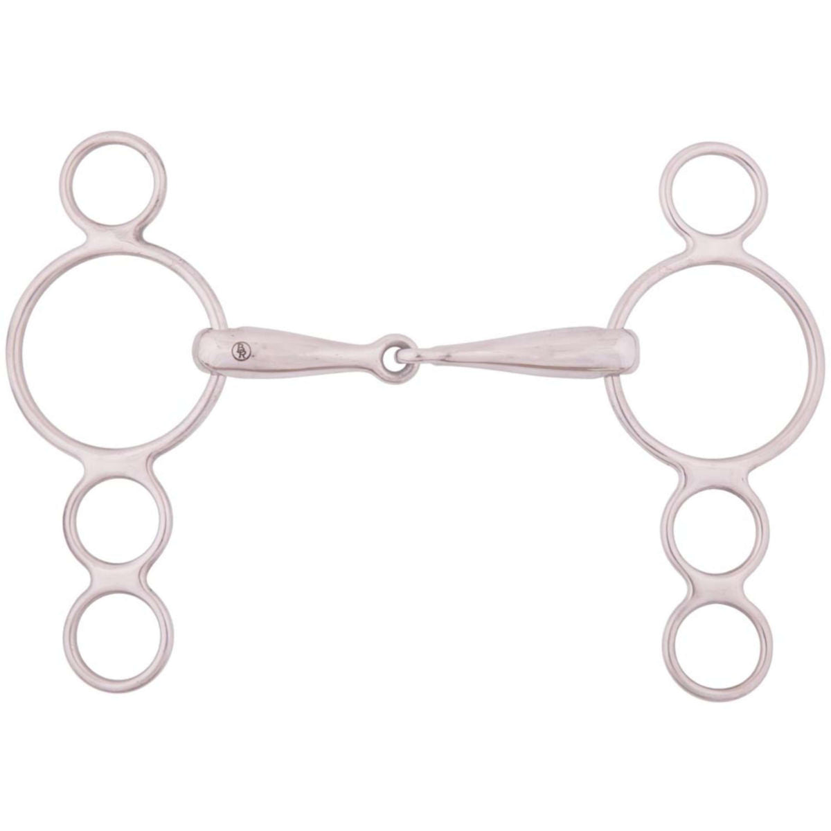 BR Loose Ring Snaffle 4-Rings Solid 18mm RVS