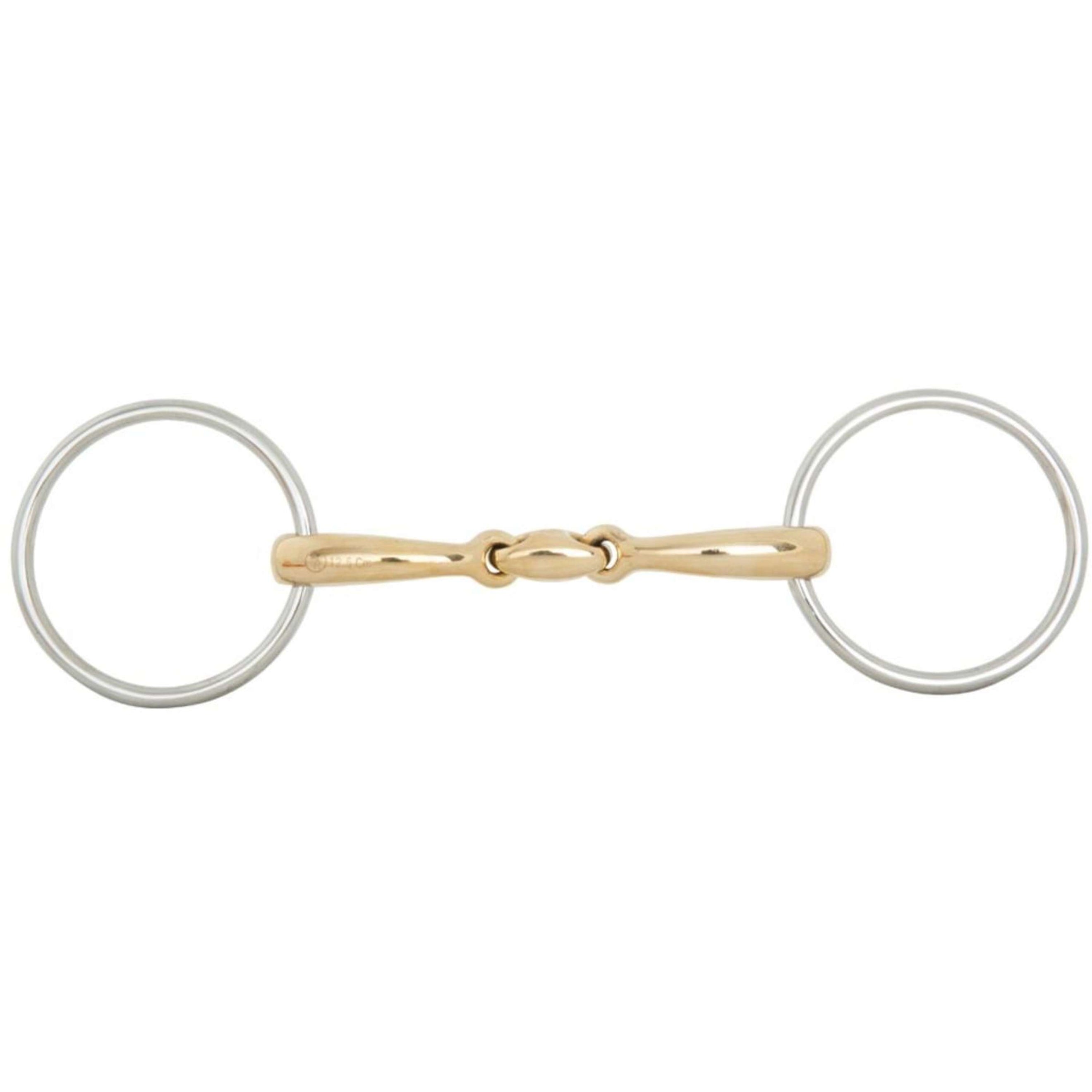 BR Loose Ring Snaffle Double Jointed Soft Contact 16mm