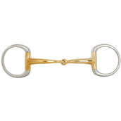 BR Eggbut Snaffle Single Jointed Soft Contact Curved 12mm Ring 55mm