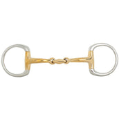 BR Eggbut Snaffle Soft Contact Curved Double Jointed 12mm Ring 55mm