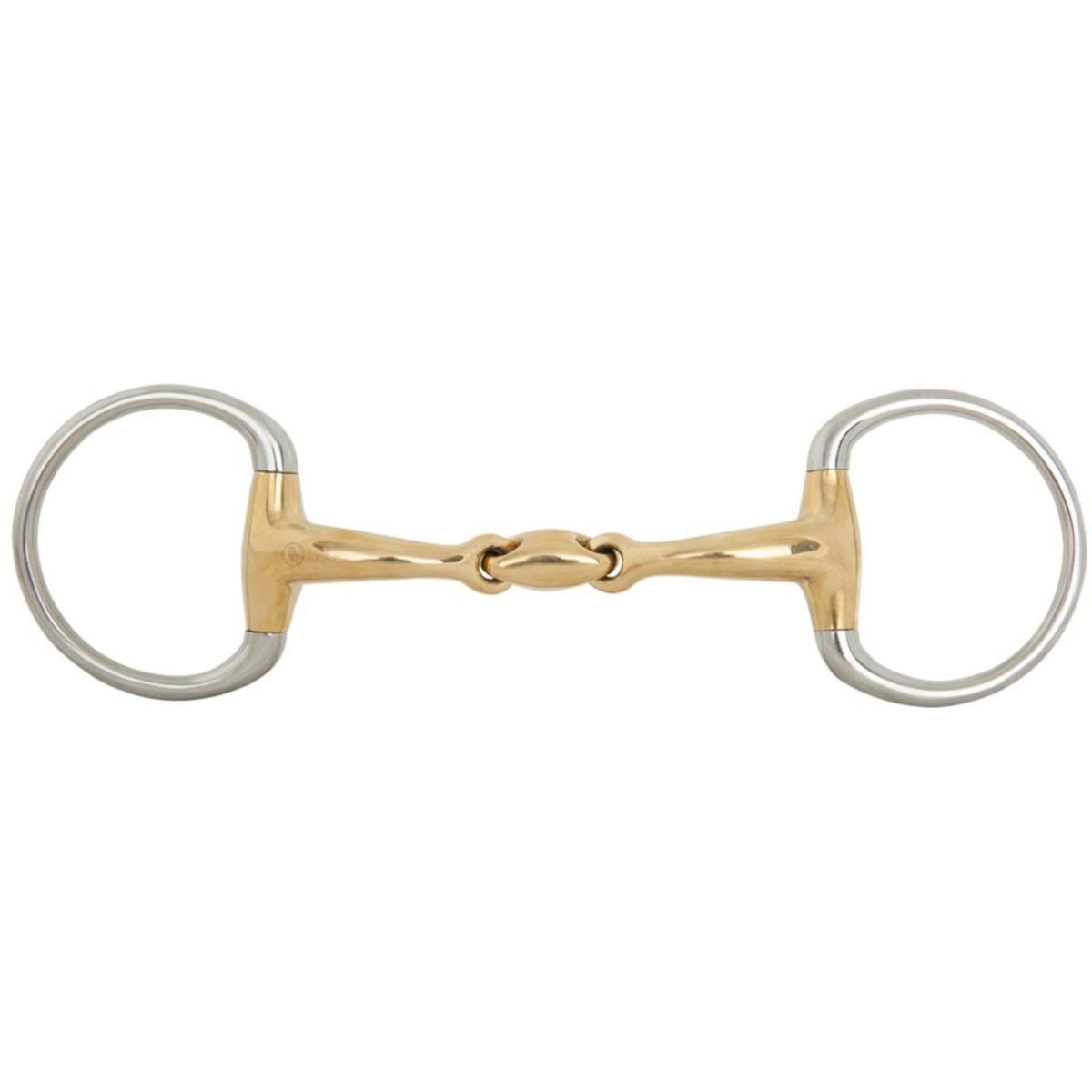 BR Eggbut Snaffle Soft Contact Curved Double Jointed 16mm Ring 55mm