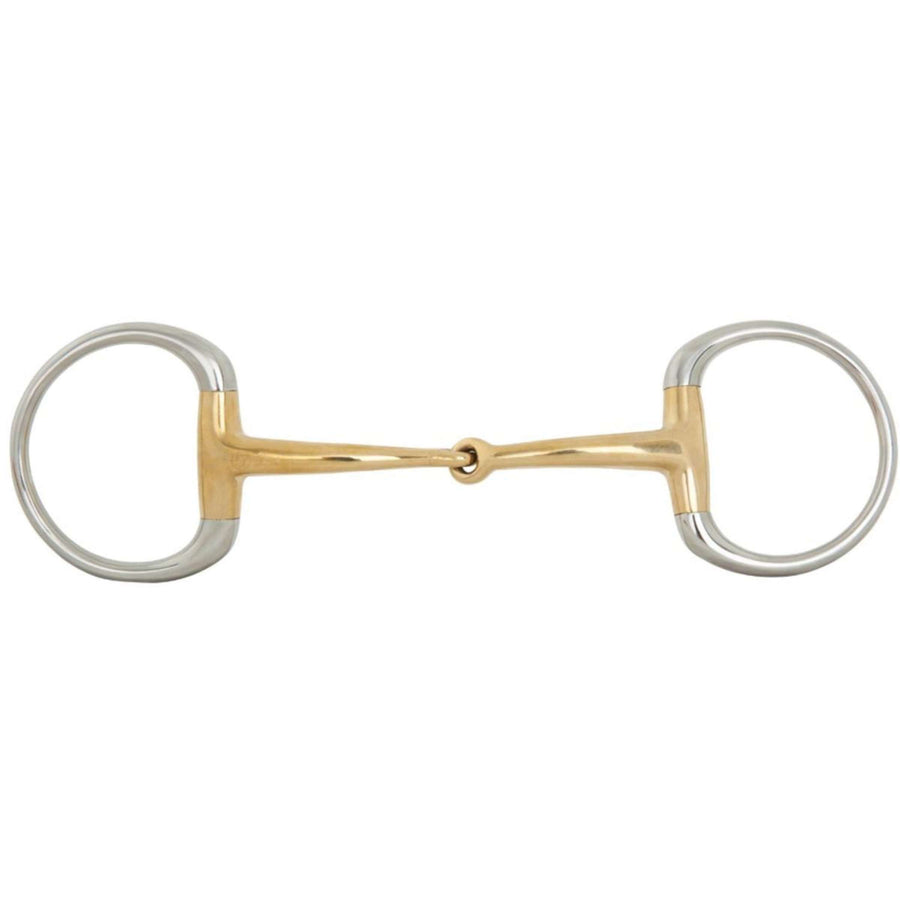 BR Eggbut Snaffle Single Jointed Soft Contact Curved 14mm Ring 65mm