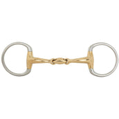 BR Eggbut Snaffle Soft Contact Curved Double Jointed 12mm Ring 65mm