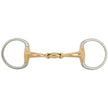 BR Eggbut Snaffle Soft Contact Curved Double Jointed 16mm Ring 65mm