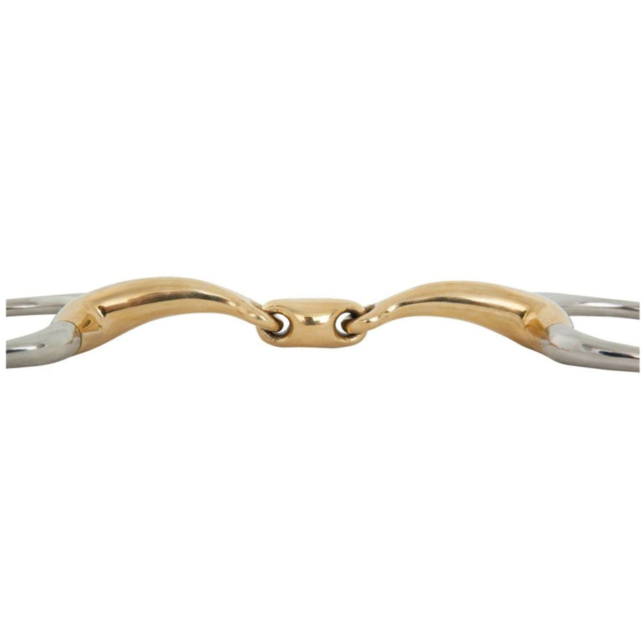 BR Eggbut Snaffle Soft Contact Curved Double Jointed 16mm Ring 65mm
