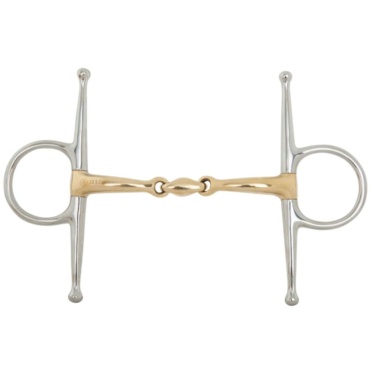 BR Full Cheek Snaffle Double Jointed Soft Contact 12mm/165mm